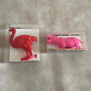 Flying Tiger Copenhagen - フライングタイガー 動物消しゴム 消しゴム カバ & ダチョウ 新品