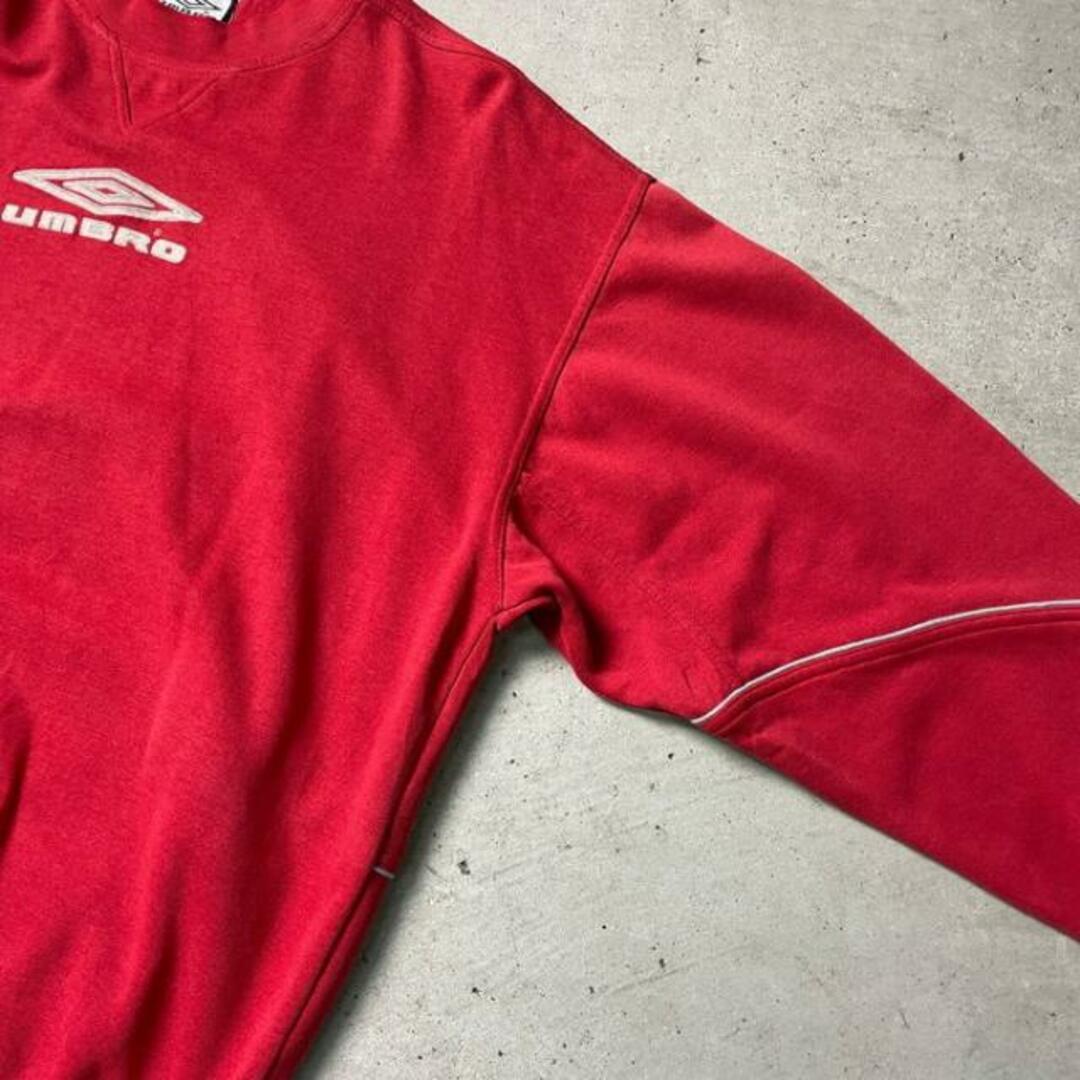 UMBRO　アンブロ　スウェット　90s　赤色　レッド　デカロゴ　ワンポイント