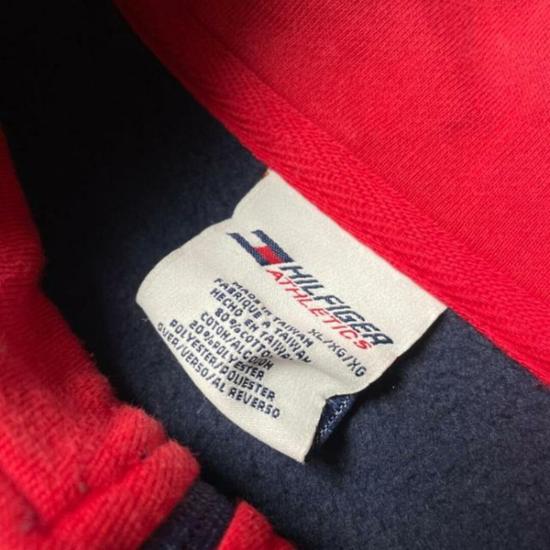 00年代 HILFIGER ATHLETICS TOMMY HILFIGER トミーヒルフィガー ワンポイントロゴ刺繍 ハーフジップスウェットシャツ  トレーナー ハイネック メンズ2XL相当