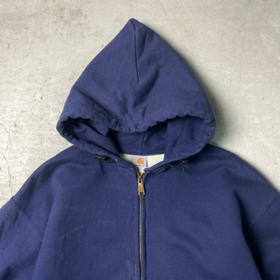 80〜90年代 Carhartt カーハート メッシュライナー ヘビーウェイト フルジップパーカー スウェットパーカー メンズ2XL相当