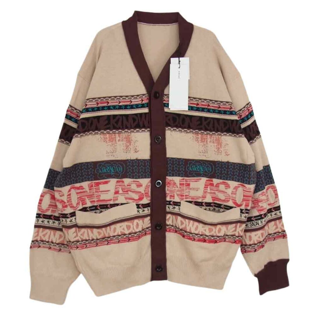 3肩幅Sacai サカイ 23-02984M Eric Haze Jacquard Knit Cardigan エリックヘイズ ジャガード ニット カーディガン マルチカラー系 3【新古品】【未使用】