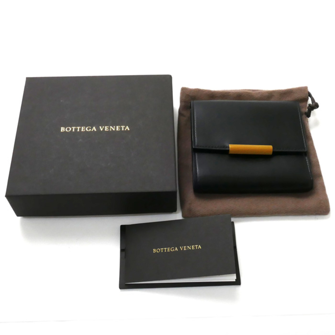 Bottega Veneta(ボッテガヴェネタ)のBOTTEGAVENETA ボッテガヴェネタ VMAU1 二つ折り財布 ブラック 578752 レディース【中古】 レディースのファッション小物(財布)の商品写真