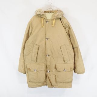 ウールリッチ(WOOLRICH)の70年代 WOOLRICH ウールリッチ アークティックパーカー ダウンジャケット 防寒 登山 アウトドア ベージュ (メンズ M) 中古 古着 N5514(ダウンジャケット)