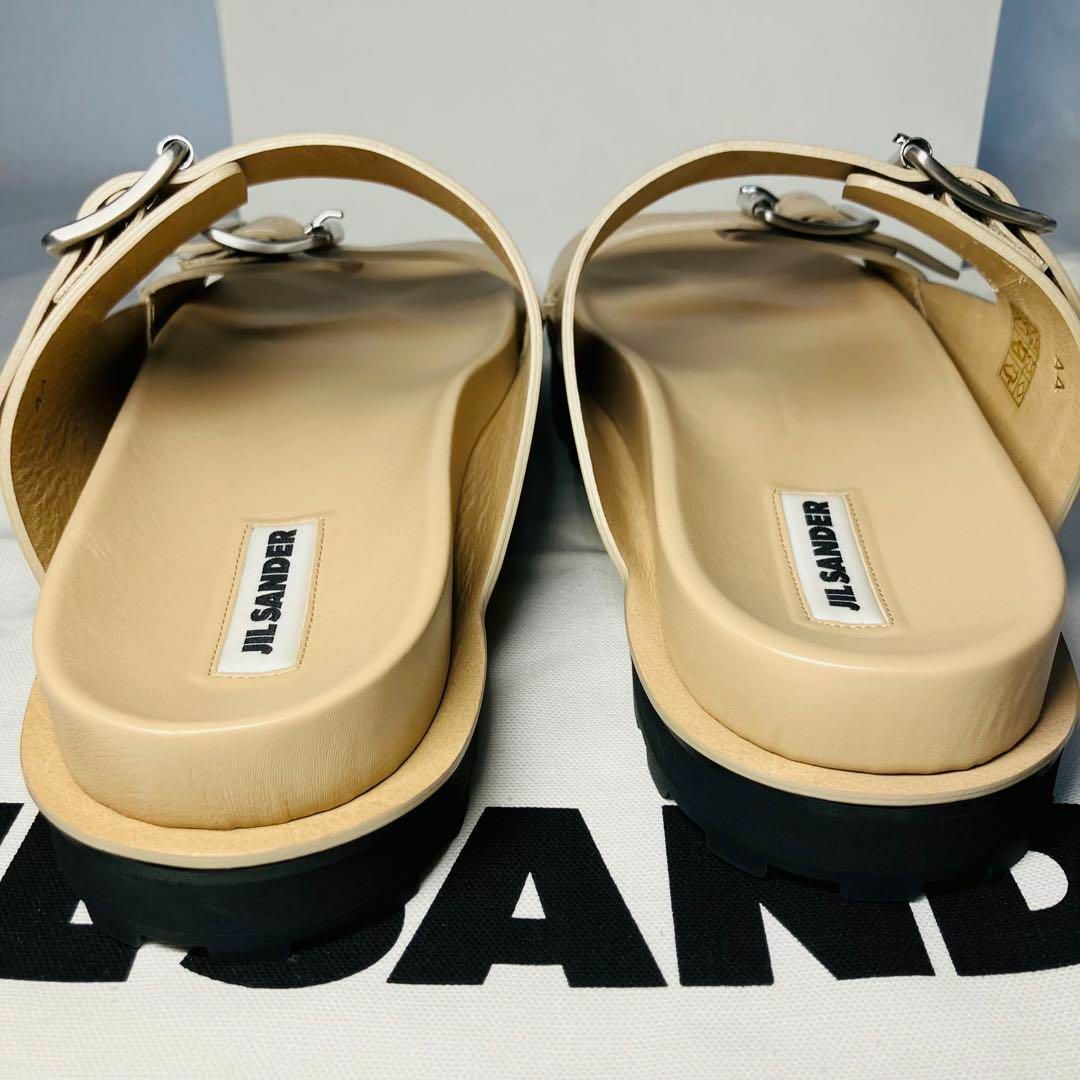 JIL SANDER レザー バックル サンダル 28cm EU44 ベージュ