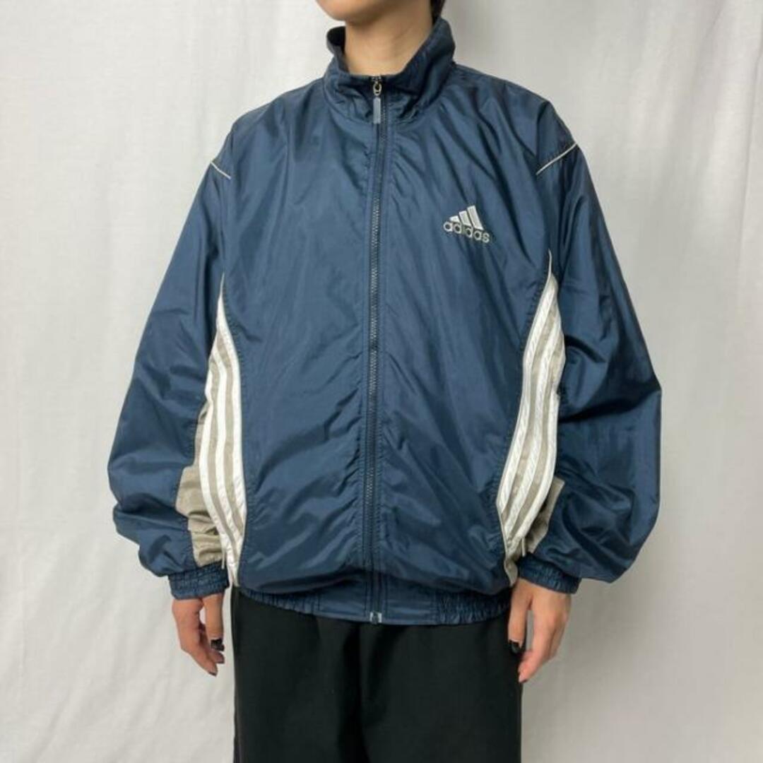 90年代 adidas アディダス パフォーマンスロゴ ナイロン トラックジャケット メンズL-XL相当