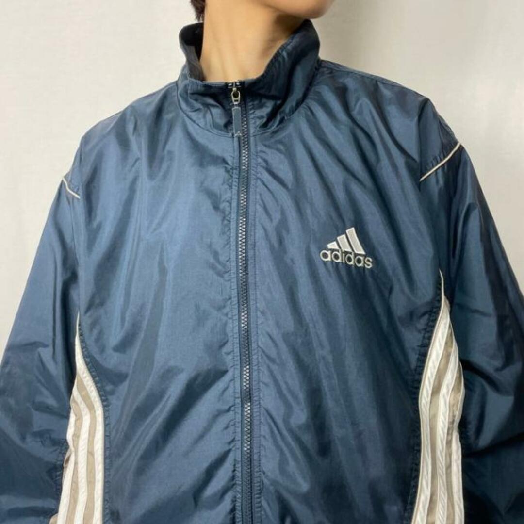 90年代 adidas アディダス パフォーマンスロゴ ナイロン トラックジャケット メンズL-XL相当