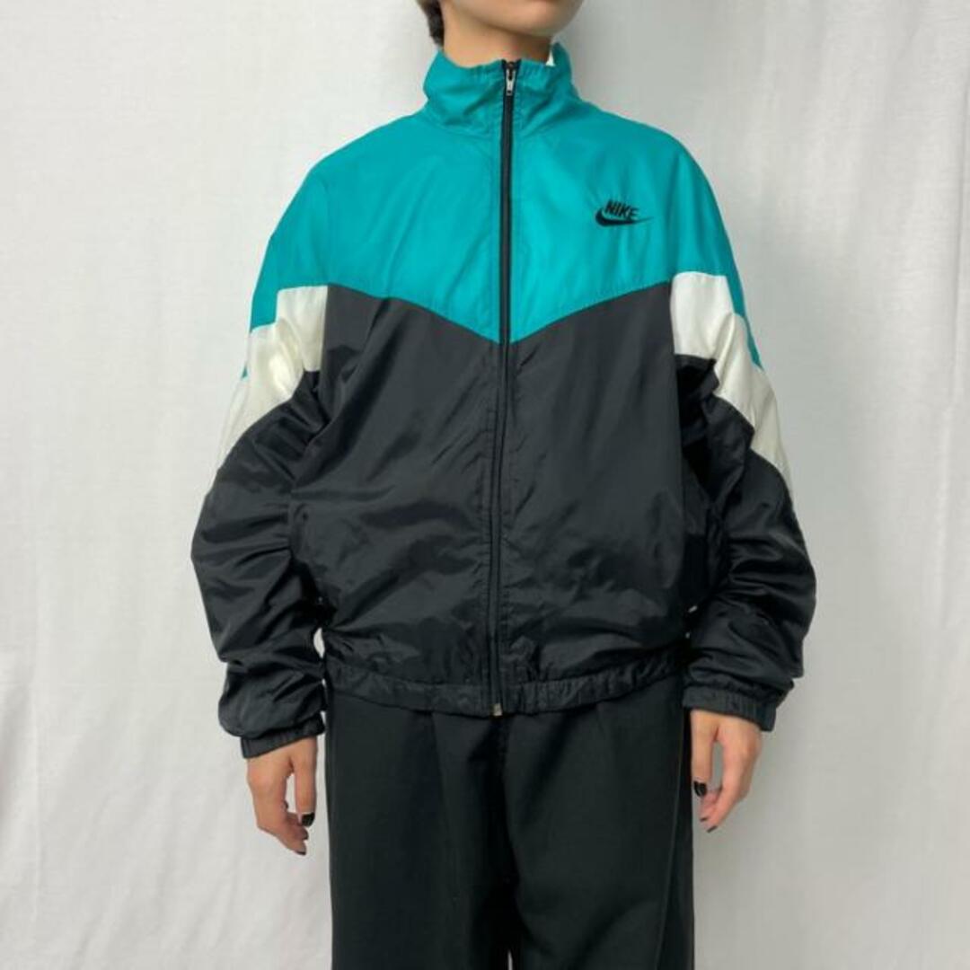 80s 紺タグ NIKE ジャージセットアップ L トラックジャケット 黒