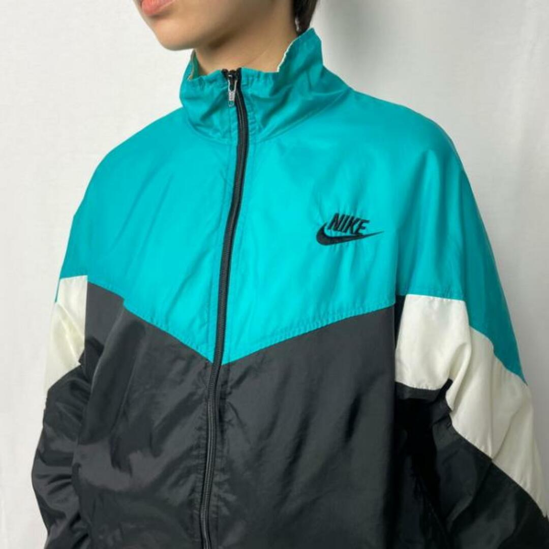 80s 紺タグ NIKE ジャージセットアップ L トラックジャケット 黒