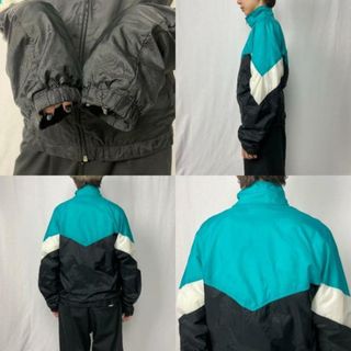 80s~90s 銀タグ NIKE トラックジャケット 短丈 ボックスシルエット