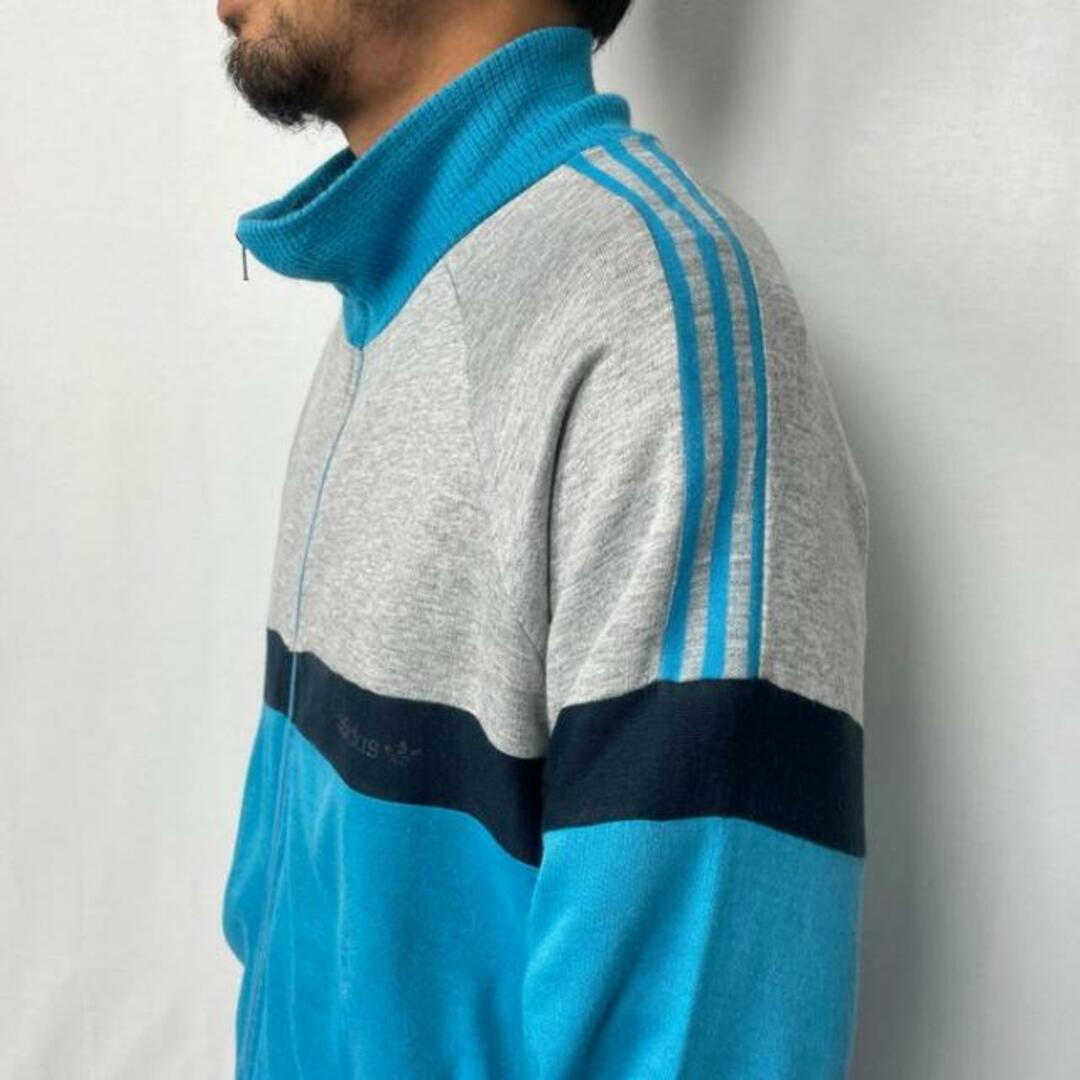 70〜80年代 フランス製 VENTEX社製 adidas アディダス アクリルスウェットジャージ トラックジャケット メンズL相当