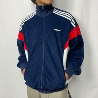 70〜80年代 VENTEX社製  adidas アディダス ベロアジャージ トラックジャケット メンズL相当