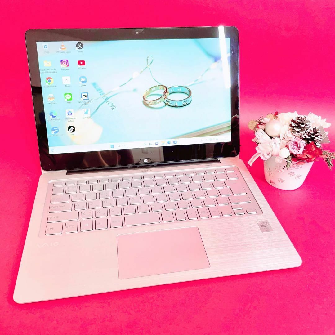 SONY - 激レア✨VAIOおしゃれシルバー✨カメラ付ノートパソコン
