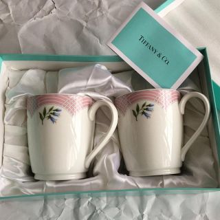 ティファニー(Tiffany & Co.)の【値下げ】ティファニー ペアマグカップ TIFFANY BOUQUET(グラス/カップ)