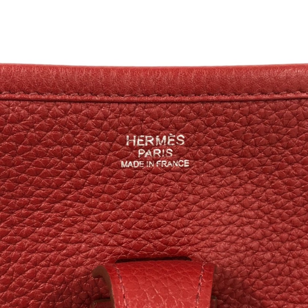 エルメス HERMES エヴリン3 PM □Q刻 ルージュカザック シルバー金具 トリヨンクレマンス レディース ショルダーバッグ