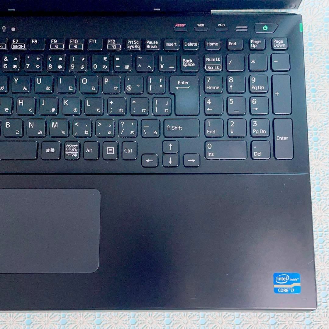 薄型VAIO✨️高性能Core i7&8GB✨SSD 黒ノートパソコン✨ブルーレイ-