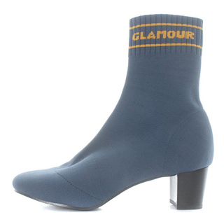 HYSTERIC GLAMOUR - ヒステリックグラマー ブーツ ショート ロゴ 24cm 青