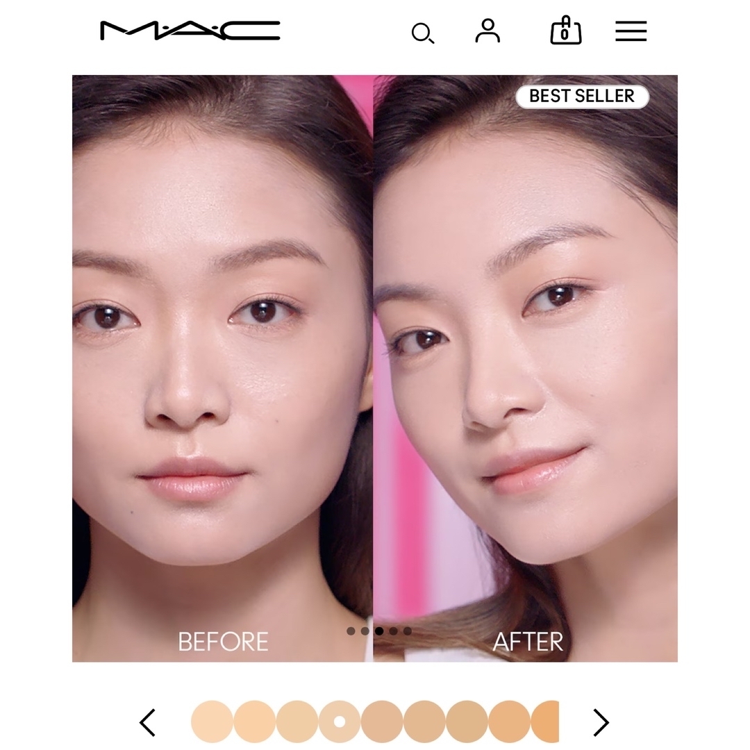 MAC(マック)のMAC ライトフルC3 ナチュラルシルクファンデーション　NC15 コスメ/美容のベースメイク/化粧品(ファンデーション)の商品写真