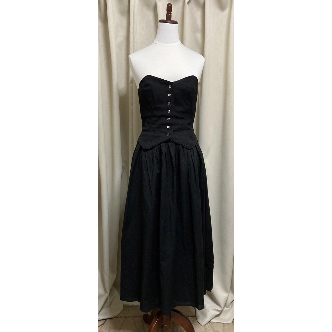 ジェーンマープル　ドンルサロン　編み上げ　ビスチェ　コルセット　スカート　黒