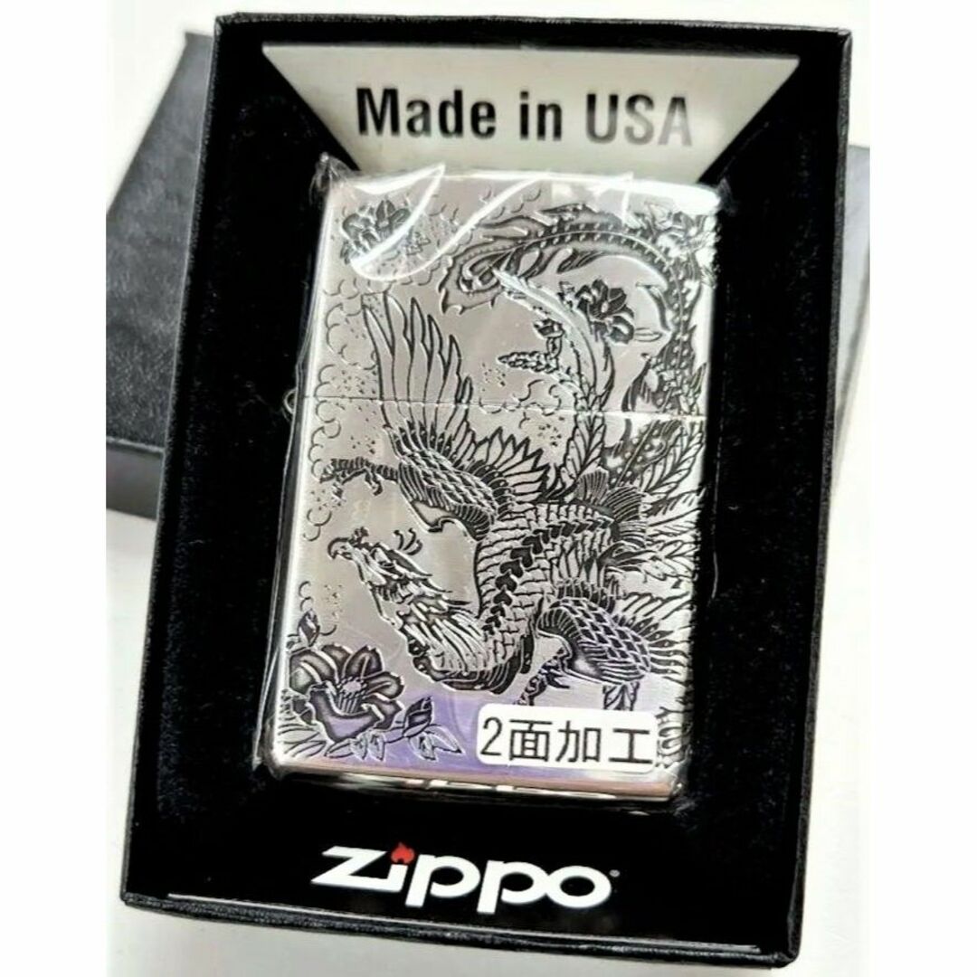 【新品未使用】ZIPPO ジッポー 鳳凰 2面連続加工 オイルライター