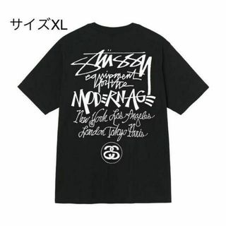 ステューシー(STUSSY)の【新品】stussy Tシャツ　サイズXL ブラック(Tシャツ/カットソー(半袖/袖なし))