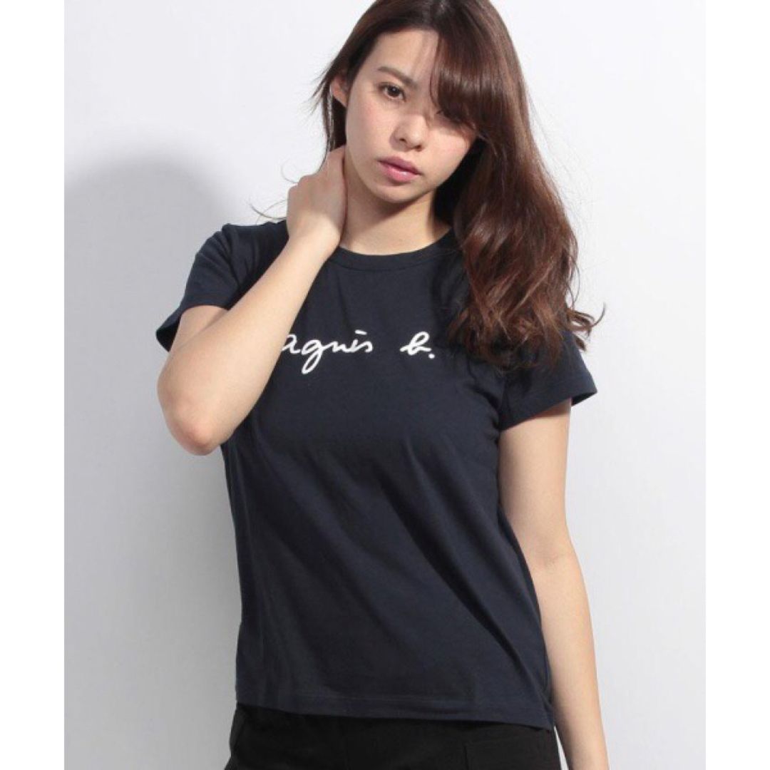 agnes b.(アニエスベー)のアニエスベー新品半袖Tシャツ ネイビーS1 レディースのトップス(Tシャツ(半袖/袖なし))の商品写真