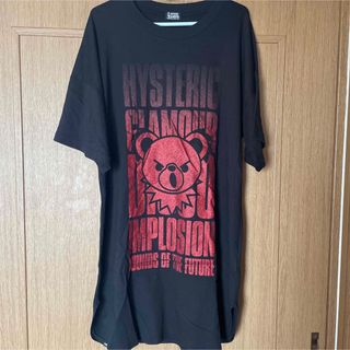 ヒステリックグラマー(HYSTERIC GLAMOUR)のヒステリックグラマー  ヒスベア ラメプリント Tシャツ  Tシャツワンピ(Tシャツ(半袖/袖なし))