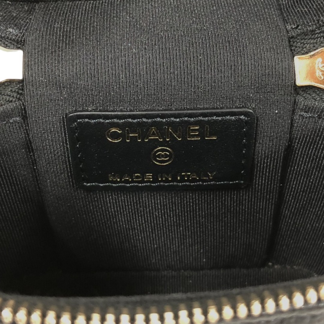 シャネル CHANEL ミニバニティ AP2503 ブラック ゴールド金具 キャビアスキン レディース ショルダーバッグ