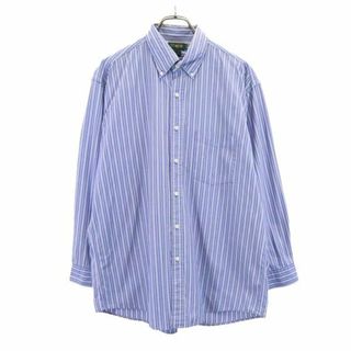 ジェイクルー J.Crew SLIM 半袖 オックスフォード ストライプシャツ メンズL /eaa327296