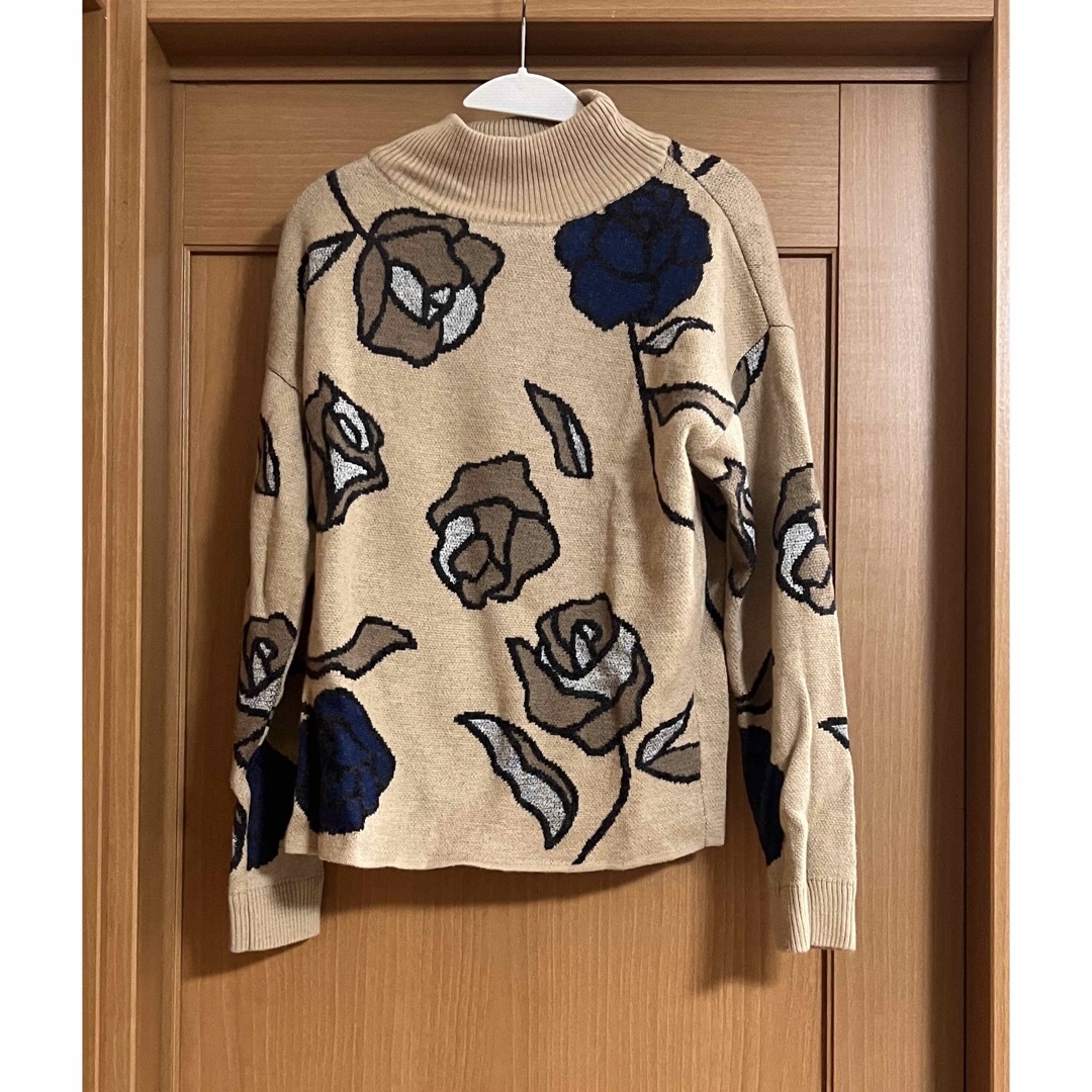 moussy 花柄ニット