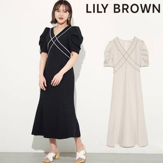 リリーブラウン(Lily Brown)の520.【リリーブラウン】クロスデザインマーメイドワンピース(ロングワンピース/マキシワンピース)