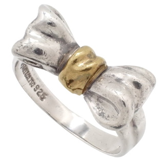 ティファニー(Tiffany & Co.)のティファニーリング・指輪 リボン リング シルバー925 Sv K18 イエローゴールド YG シルバー銀 ゴールド金 40802067317(リング(指輪))