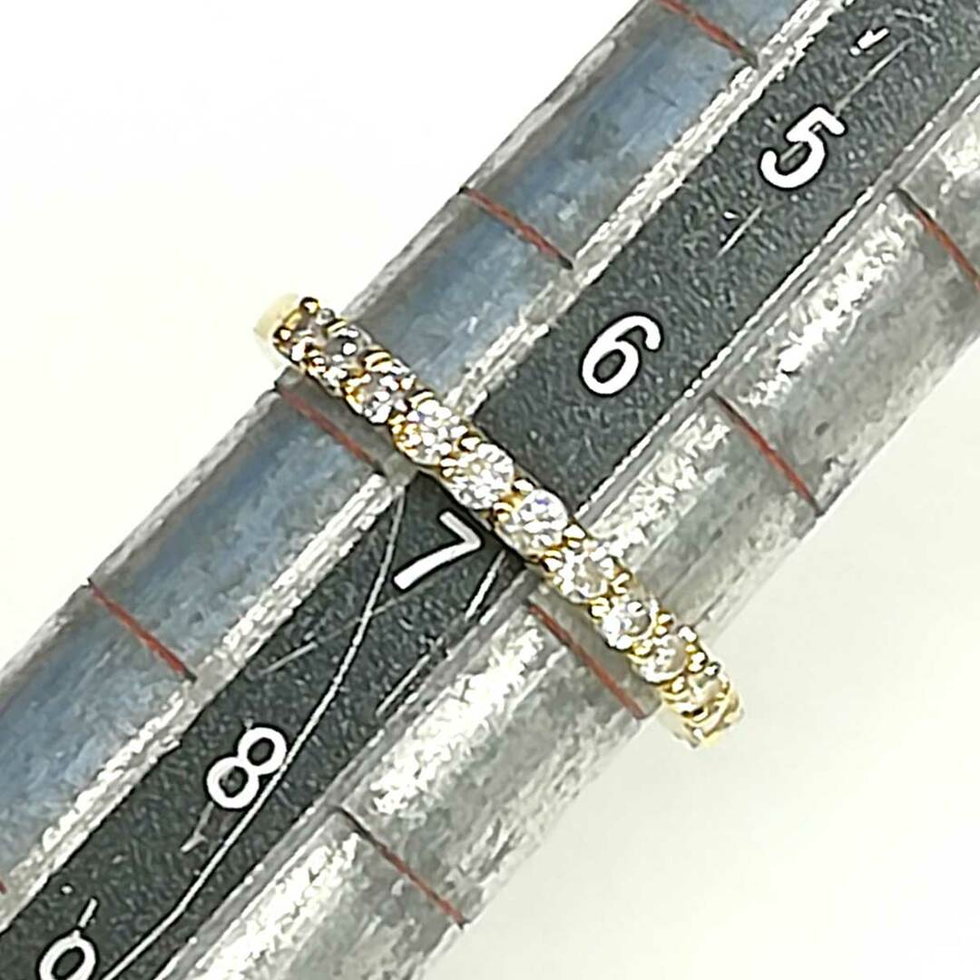 美品『USED』 K18 ハーフエタニティリング リング・指輪 ダイヤモンド 0.340ct 2.0g 7号 5