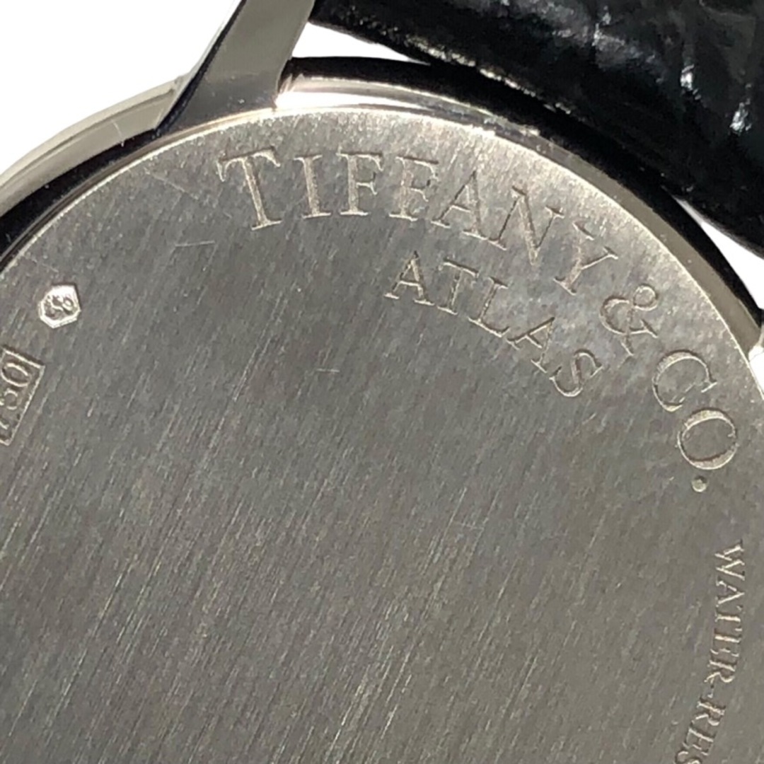 ティファニー TIFFANY＆CO アトラス カクテル ラウンド Z1900.10.40E10A40B ブラック文字盤 K18WG/レザーストラップ(社外) レディース 腕時計