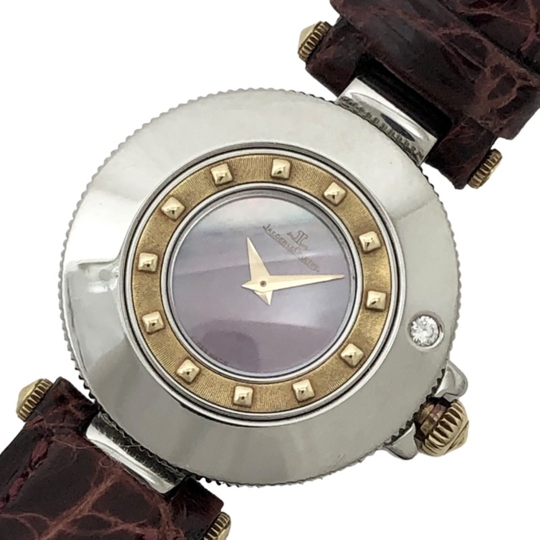 ジャガー・ルクルト JAEGER-LE COULTRE ランデブー 441.5.01 ピンクシェル文字盤 SS/レザーストラップ レディース 腕時計