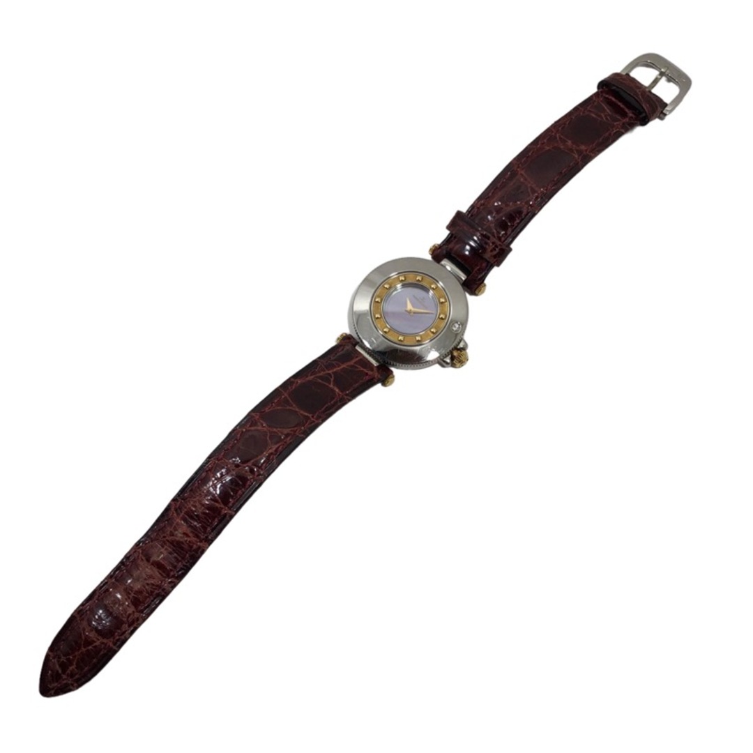 ジャガー・ルクルト JAEGER-LE COULTRE ランデブー 441.5.01 ピンクシェル文字盤 SS/レザーストラップ レディース 腕時計ファッション小物