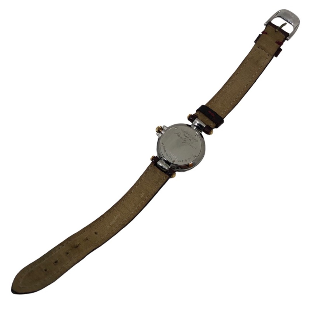 ジャガー・ルクルト JAEGER-LE COULTRE ランデブー 441.5.01 ピンクシェル文字盤 SS/レザーストラップ レディース 腕時計ファッション小物