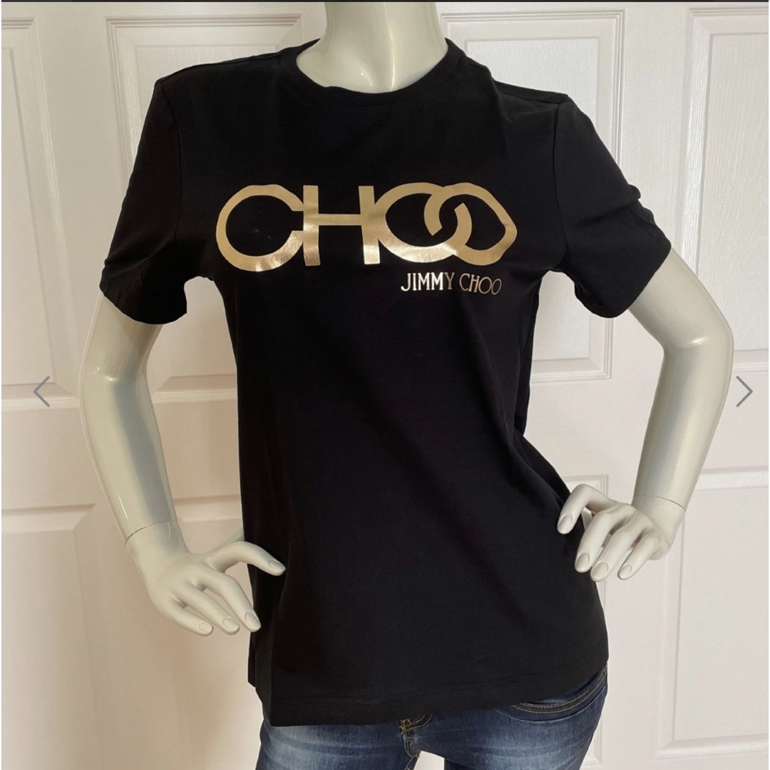 Tシャツ(半袖/袖なし)新品JIMMY CHOO "CHOO" ロゴ Tシャツ XS（日本サイズS〜M）