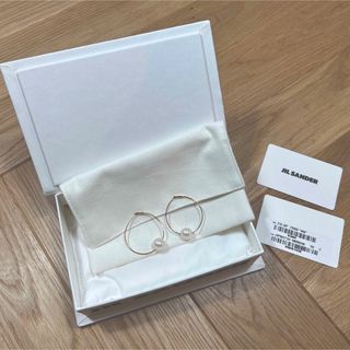 ジルサンダー(Jil Sander)のジルサンダー パール付き フープピアス(ピアス)