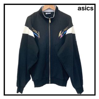 90s OLD ASICS ナイロン セットアップ トラックジャケット パンツ-