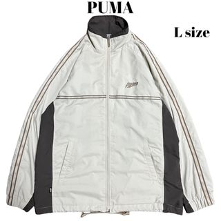 プーマ(PUMA)の00’s PUMA トラックジャケット ワンポイント ホワイト Y2K(ナイロンジャケット)