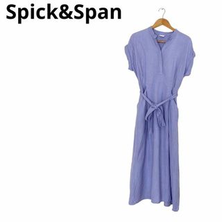 スピックアンドスパン(Spick & Span)のSpick and Span リネンワンピース　半袖　膝丈(ロングワンピース/マキシワンピース)