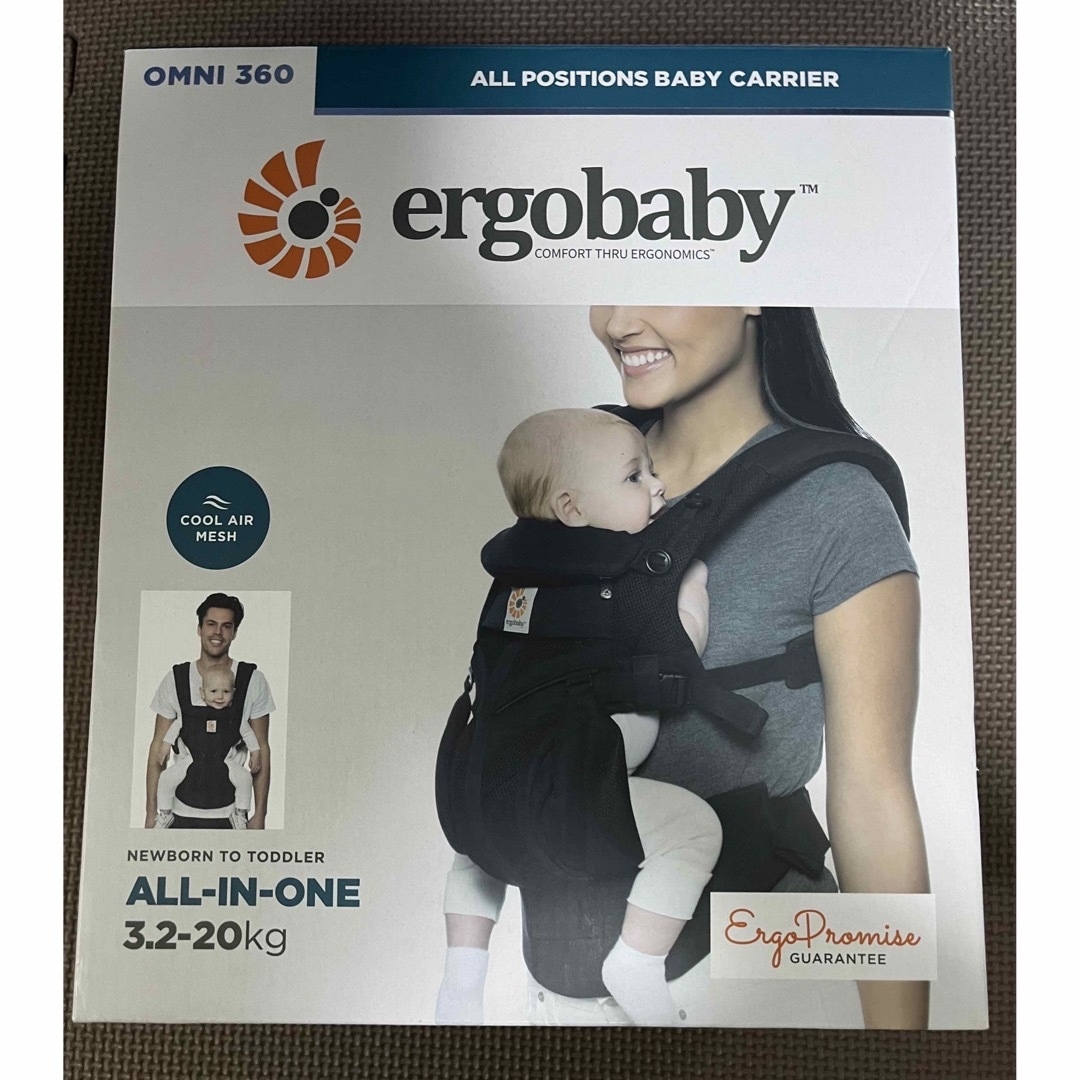 Ergobaby(エルゴベビー)のエルゴベビー OMNI360 抱っこ紐 ブラック キッズ/ベビー/マタニティの外出/移動用品(抱っこひも/おんぶひも)の商品写真
