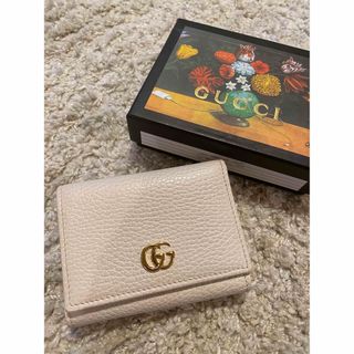 グッチ(Gucci)のこう様専用！　GUCCI マーモント　レザー　オフホワイト　三つ折財布(財布)