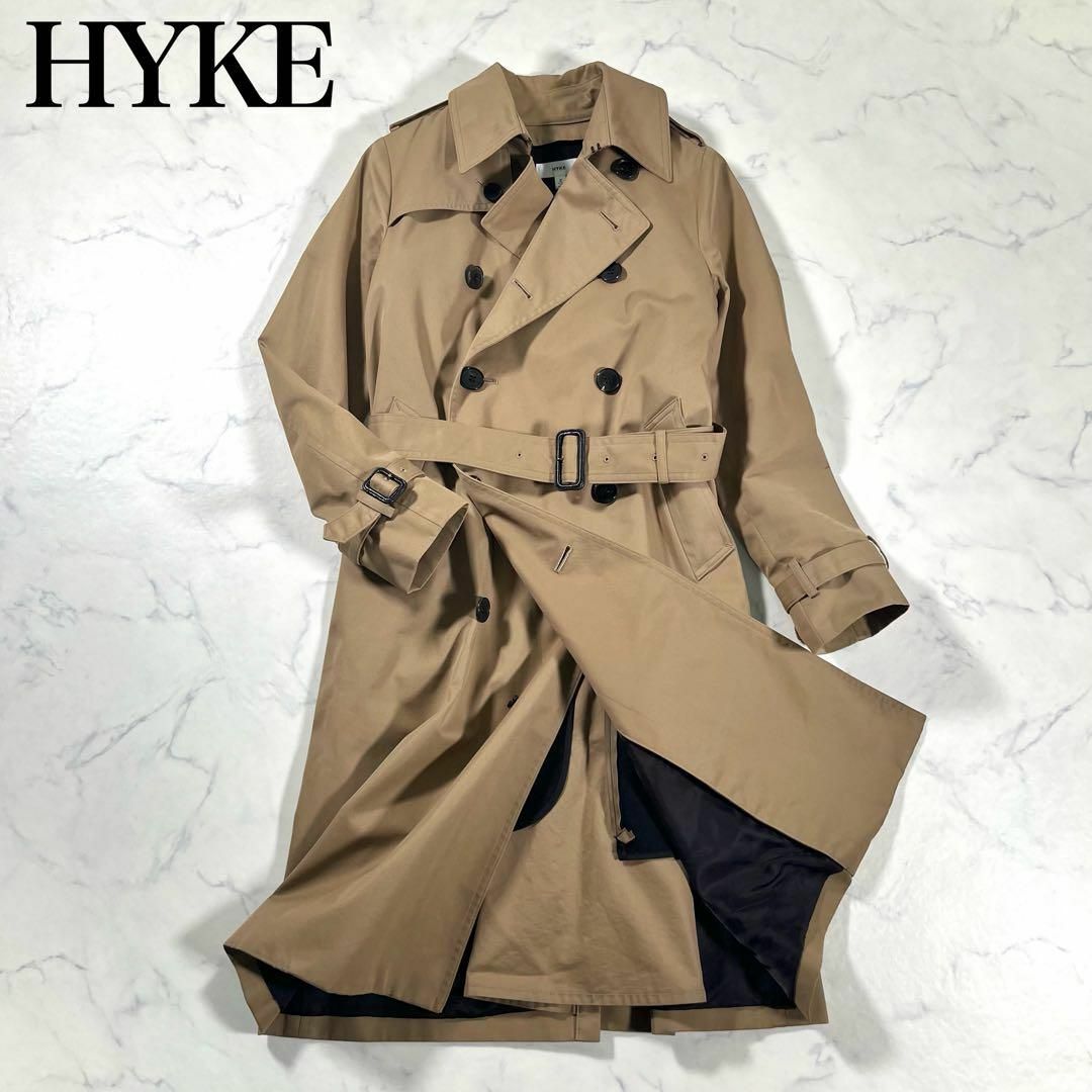 【良品】HYKE ハイク　ライナー付き　ダブルブレストトレンチコート　ベルト