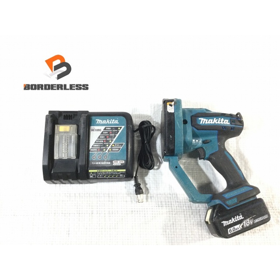 ☆中古品☆makita マキタ 18V 充電式全ネジカッタ SC102D バッテリー1個(18V 6.0AH) 充電器付き 全ねじカッター  寸切りカッター 77620 | フリマアプリ ラクマ