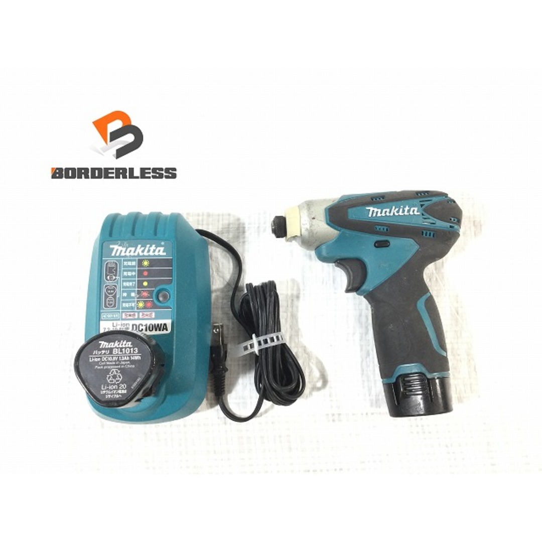 ☆品☆makita マキタ 10.8V 充電式インパクトドライバ TD090D バッテリー2個(10.8V 1.3Ah) 充電器付き 電動工具 締め付け 73008