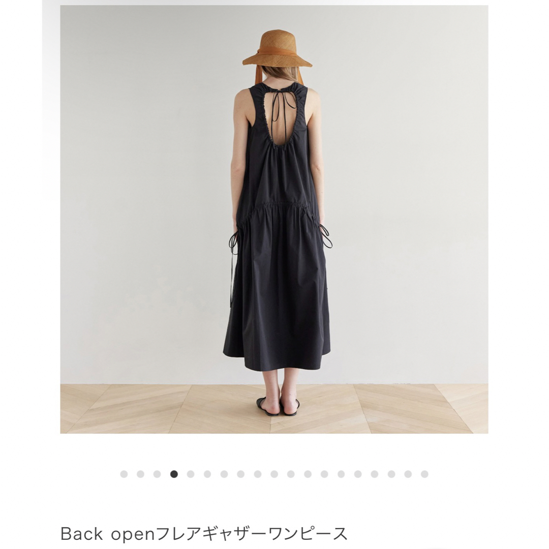 【新品未使用】シールームリン Back openフレアギャザーワンピース