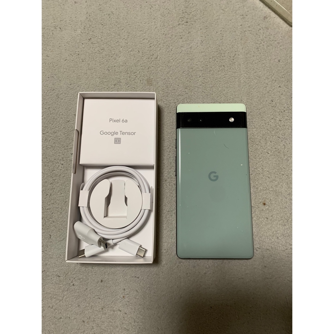 スマホ/家電/カメラGoogle  pixel 6a  sage  使用1月　超美品。