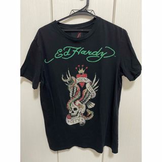 エドハーディー(Ed Hardy)の［値下げ］Ed Hardy ラインストーン スカルTシャツ Mサイズ(Tシャツ/カットソー(半袖/袖なし))