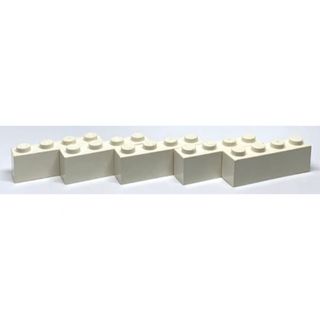 LEGO パーツ　ブロック　白　1×4　5個(知育玩具)